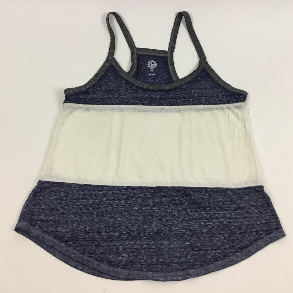 So Authentic American Heritage Blue/White Tank Top